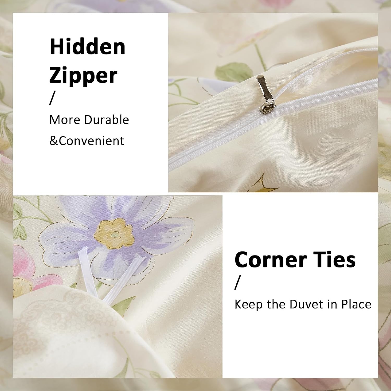 Floral Duvet Cover Queen/King  - Aesthetic Floral Duvet Cover 评论和价格