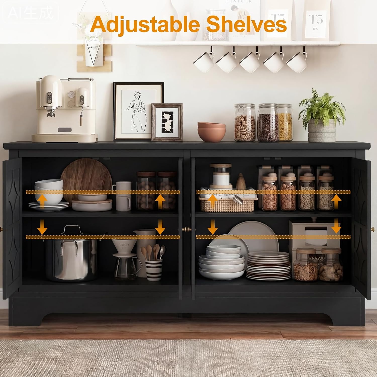 Sideboard Buffet Cabinet with  - Kitchen 评论和价格