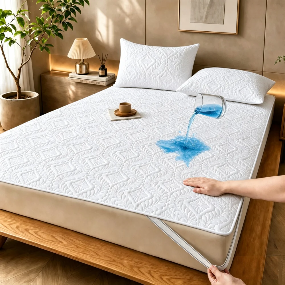 1pc Multi-Color Four-Corner El - Waterproof Mattress Protector Breathable 评论和价格