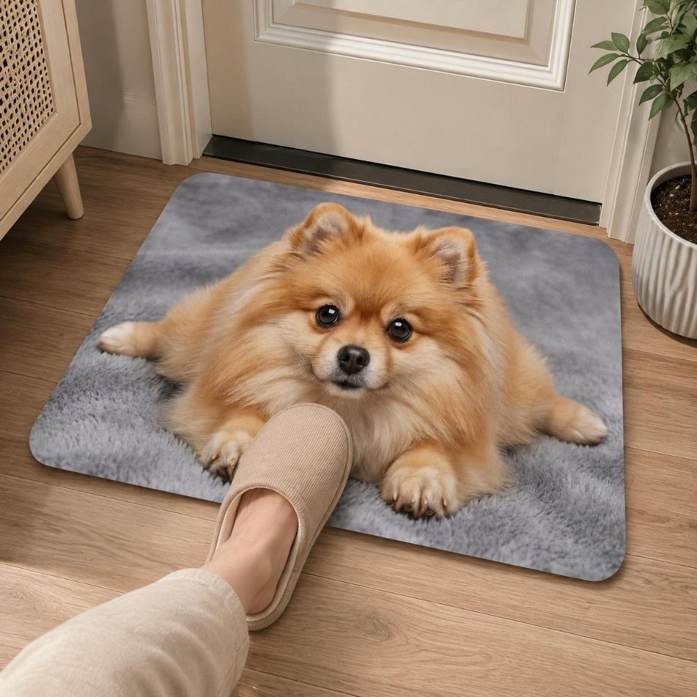 Durable Diatomite Dog Pattern  - Quick Dry Diatomite Bath Mat 评论和价格