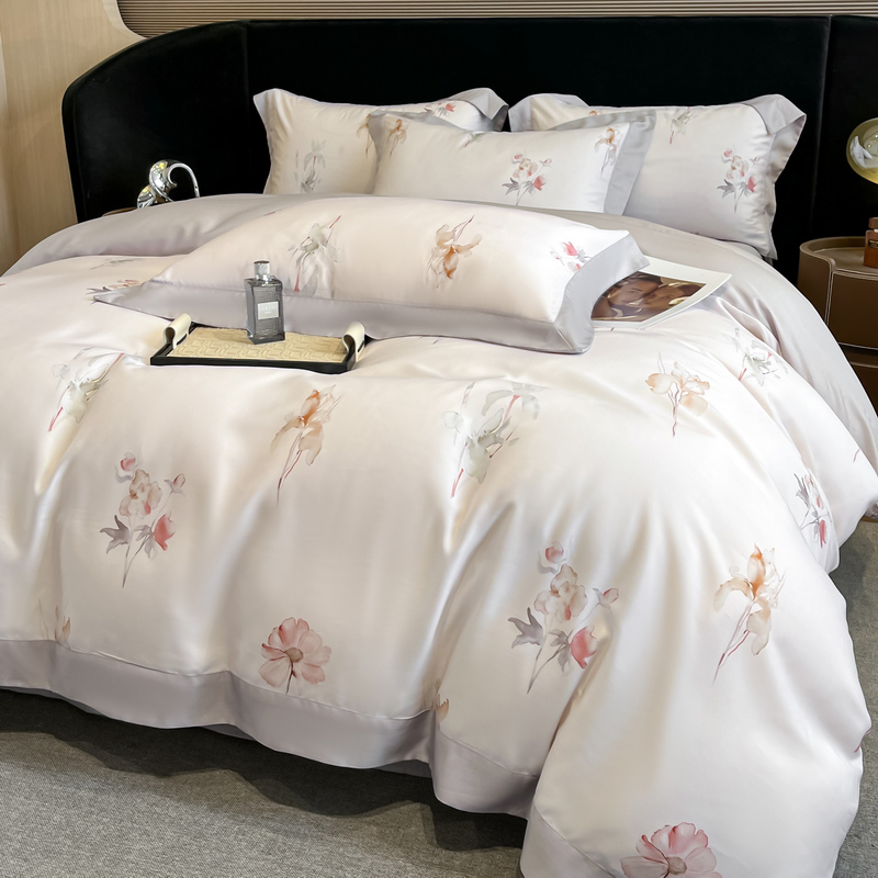 Flowers Printing Bedding Set L - Aesthetic Floral Duvet Cover 评论和价格