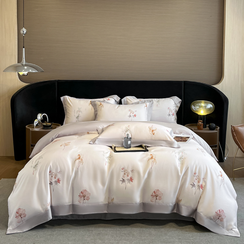 Flowers Printing Bedding Set L - Aesthetic Floral Duvet Cover 评论和价格