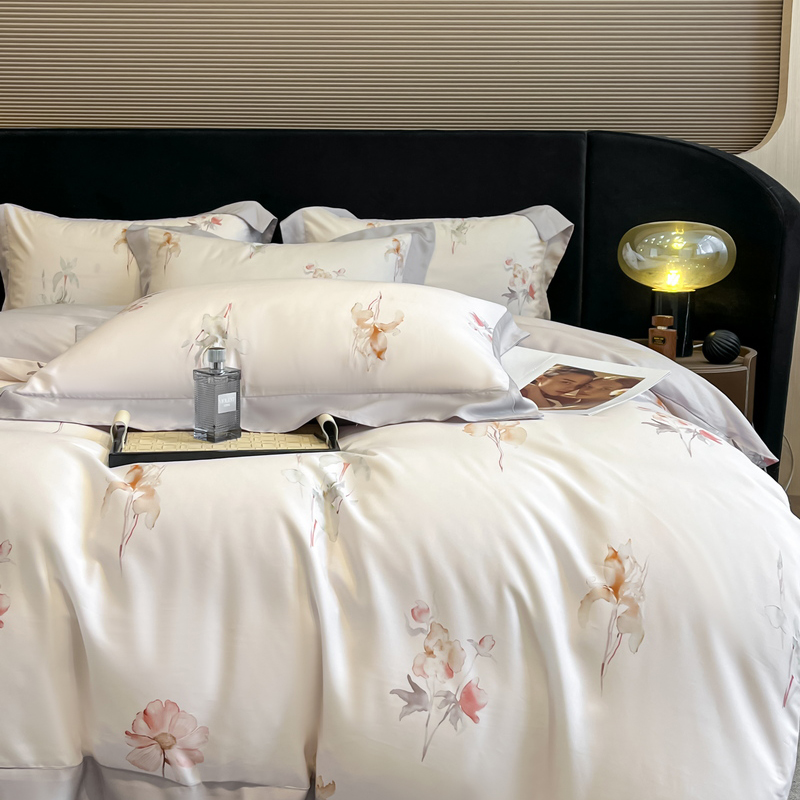 Flowers Printing Bedding Set L - Aesthetic Floral Duvet Cover 评论和价格